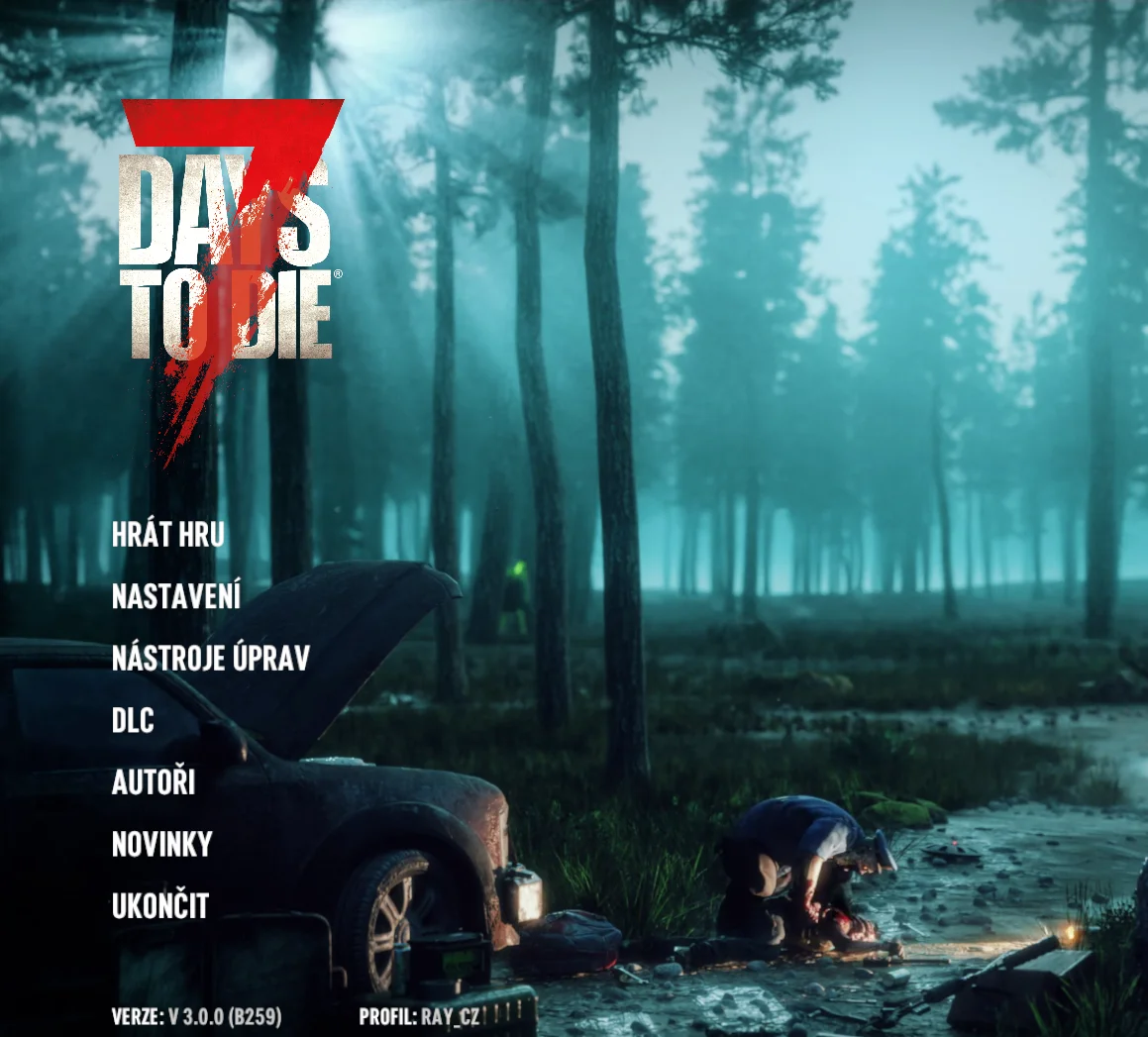 Ukázka českého překladu hry 7 Days to Die 3.0 CZ