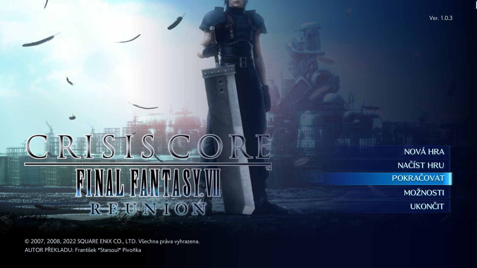 Ukázka českého překladu hry Crisis Core: Final Fantasy VII Reunion