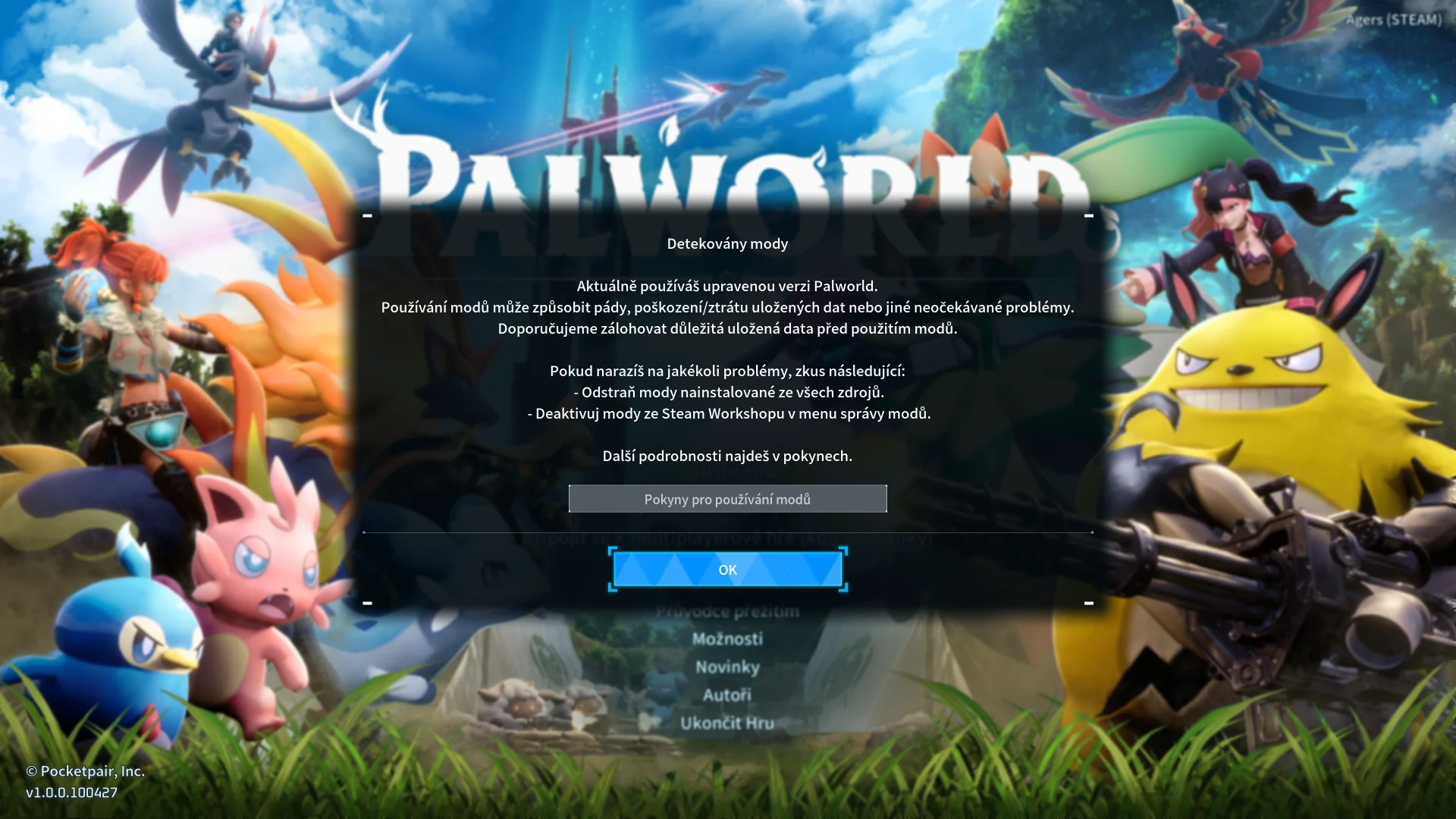 Ukázka českého překladu hry Palworld